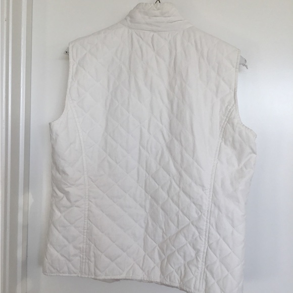 Liz Claiborne Quilted White Puffer Vest Size Medium $20 - Picture 4 of 9